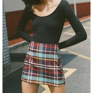 plaid mini skirt